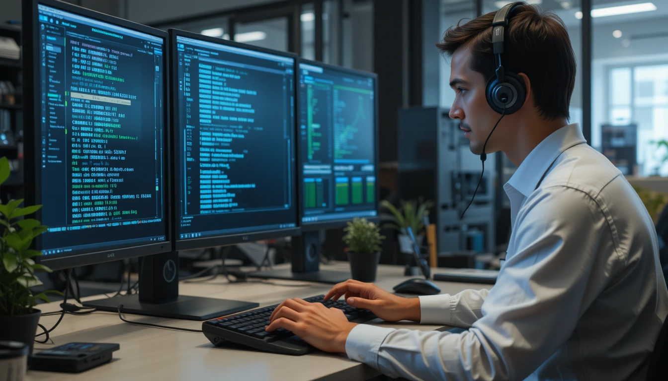 Person studying on laptop